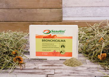 Produktbild von SanoVet Bronchicalma Ergänzungsfutter Pulver für die Atemwege