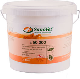 SanoVet E 60.000 Nahrungsergänzung für Sport und Leistung zur Unterstützung von Muskelaufbau, Immunsystem sowie Haut und Fell 3 kg - 3 kg – Bild 1 von 3