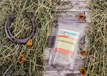 Produktbild von SanoVet Leber Vital Ergänzungsfutter Pulver mit Vitaminen Probepackung