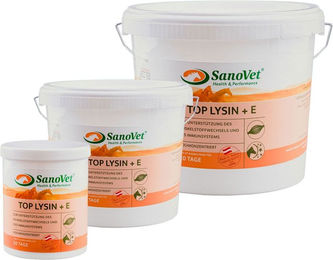 Produktbild von SanoVet Top Lysin + E Nahrungsergänzung zur Immunstärkung und für den Muskelaufbau 1000 mg
