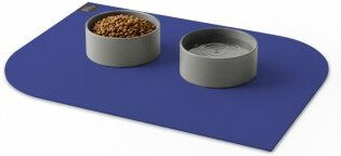 SanoZoo Napfunterlage Blatt Blau 60 x 90 cm Öko-Tex Zertifiziert rutschfest und waschbar für Hund und Katze – Bild 1 von 11