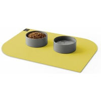Produktbild von SanoZoo Napfunterlage Blatt Gelb 40 x 60 cm Öko-Tex zertifiziert rutschfest und waschbar für Hund und Katze