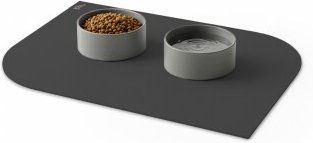 SanoZoo Napfunterlage Blatt Grau 40 x 60 cm Öko-Tex Zertifiziert für Hund und Katze – Bild 1 von 10