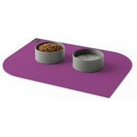 Produktbild von SANOZOO Napfunterlage Blatt Lila Öko-Tex Zertifiziert für Hund und Katze 40 x 60 cm