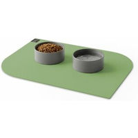 Produktbild von SANOZOO Napfunterlage Blatt Olivgrün Öko-Tex Zertifiziert für Hund und Katze 40 x 60 cm