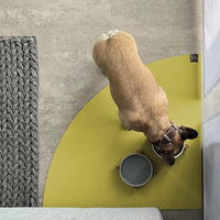 Produktbild von SANOZOO Napfunterlage Eckrund Gelbgrün 80 cm x 80 cm Öko-Tex Made in Germany