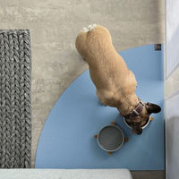 Produktbild von SANOZOO Napfunterlage Eckrund Hellblau 80 cm x 80 cm Öko-Tex Made in Germany