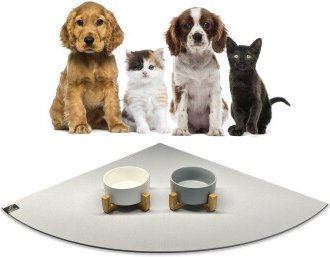 SANOZOO Napfunterlage Eckrund Hellgrau 60 cm x 60 cm aus Öko-Tex Material – Bild 1 von 3