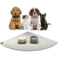 Produktbild von SANOZOO Napfunterlage Eckrund Hellgrau 60 cm x 60 cm aus Öko-Tex Material