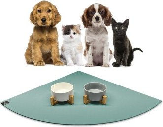 SANOZOO Napfunterlage Eckrund Petrol 80 cm mit Öko-Tex Zertifikat – Bild 1 von 3