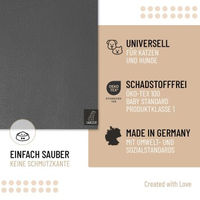 Produktbild von SANOZOO Napfunterlage Halbrund Blau Öko-Tex Made in Germany 60 cm x 1,2 m