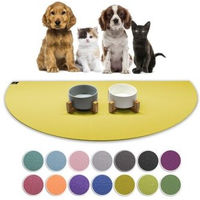 Produktbild von SANOZOO Napfunterlage Halbrund Gelbgrün Öko-Tex 80 cm x 1,6 m für Katzen
