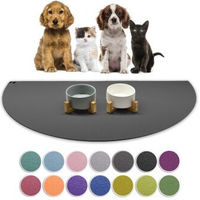 Produktbild von SANOZOO Napfunterlage Halbrund Grau Öko-Tex Made in Germany