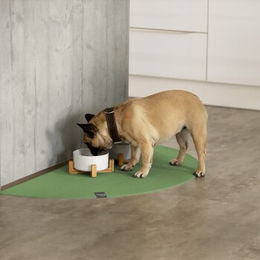 SANOZOO Napfunterlage Halbrund Öko-Tex blassgrün 80 cm x 1,6 m – Bild 1 von 2