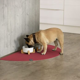 SANOZOO Napfunterlage Halbrund Rot Öko-Tex 60 cm x 1,2 m für Katzen – Bild 1 von 2