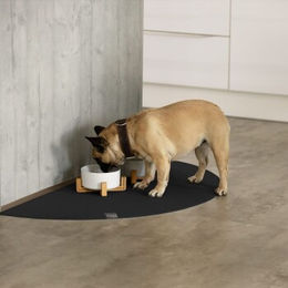 SANOZOO Napfunterlage Halbrund Schwarz 60 cm x 1,2 m Öko-Tex Made in Germany – Bild 1 von 3
