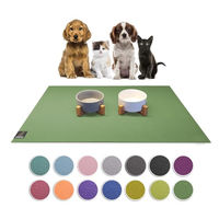 Produktbild von SanoZoo Napfunterlage Öko-Tex Set 2 Stück 30x40 cm Olivgrün - 2 x 30,4 cm