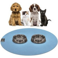 Produktbild von SANOZOO Runde Napfunterlage für Katzen in Blau 80 cm mit Öko-Tex Zertifizierung