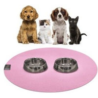 Produktbild von SANOZOO Runde Napfunterlage Rosa 80 cm Öko-Tex Made in Germany für Katzen