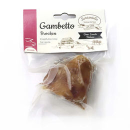 Santaniello Edelschinken-Knochen Gambetto Kauknochen für Hunde mit hohem Fleischanteil aus Schwein 1 Stück – Bild 1 von 4