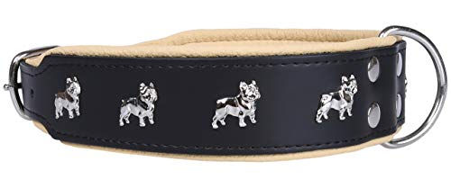 sarcia Hundehalsband für Französische Bulldoggen aus Kunstleder Schwarz 65 cm - 65 cm – Bild 1 von 2