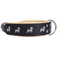 Produktbild von sarcia Hundehalsband für Französische Bulldoggen aus Kunstleder Schwarz 65 cm - 65 cm