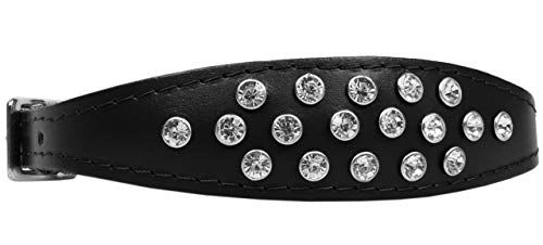 Sarcia Hundehalsband Schwarz mit Kristallen 25 cm Einheitsgröße - 25 cm – Bild 1 von 2