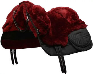 Produktbild von Satteldecke für Pferde Edix Saddles Signor aus Wolle in Rot Grösse M