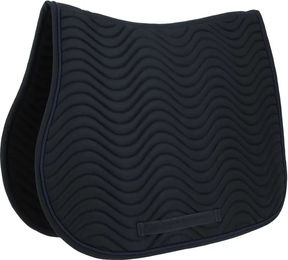 Produktbild von Satteldecke für Pferde Riding World Wave in Schwarz und Blau aus Polyester Größe Full