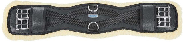 Sattelgurt Cross-Dressur mit Fell Schwarz 60 cm – Bild 1 von 2