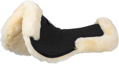 Sattelpad Equestro Cube Schwarz aus Lammfellimitat – Bild 1 von 1