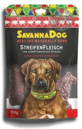 SavannaDog Kausnack Streifenfleisch vom Strauß Monoprotein für Hunde 100g – Bild 1 von 2