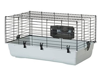 Savic Ambiente Kleintierkäfig aus Metall mit Heuraufe Größe L in Apfelgrün – Bild 1 von 2