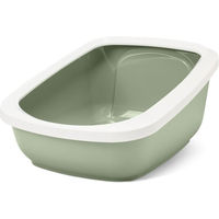 Produktbild von Savic Aseo Jumbo Katzenklo Offene Schalentoilette aus Kunststoff Grün Weiß