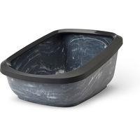 Produktbild von Savic Aseo Jumbo Marble Katzentoilette aus Kunststoff Grau Weiß Schwarz