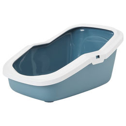 Savic Aseo Katzentoilette XL offene Schalentoilette aus Kunststoff in Blau – Bild 1 von 3