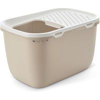 Produktbild von Savic Hop In Giant Katzentoilette Top-Entry aus Kunststoff in Weiß oder Beige