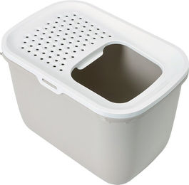 Savic Hop In Katzentoilette Top-Entry Jumbo in Beige und Weiß aus Kunststoff – Bild 1 von 7