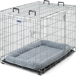 Savic Hundetransportbox Dog Residence mit Kissen Grau XL aus Metall – Bild 1 von 1