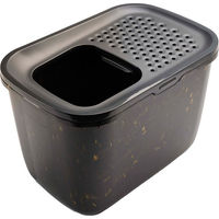 Produktbild von Savic Katzentoilette Hop In Top-Entry aus Kunststoff in Schwarz-Gold 59x39x39,5 cm