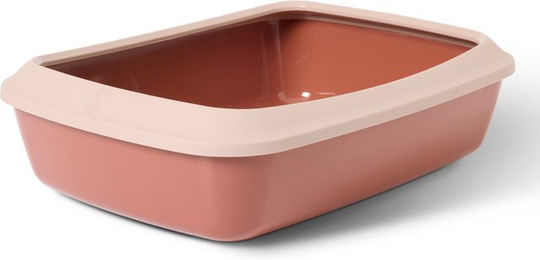 Savic Katzentoilette Iriz offene Schalentoilette aus Kunststoff in Rot/Rosa – Bild 1 von 3