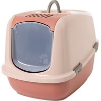 Produktbild von Savic Katzentoilette Nestor Jumbo Haubentoilette aus Kunststoff in Rosa und Rot