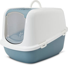 Produktbild von Savic Katzentoilette Nestor Jumbo Haubentoilette für Katzen Blau Weiß