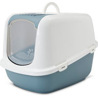Produktbild von Savic Katzentoilette Nestor Jumbo Haubentoilette für Katzen Blau Weiß