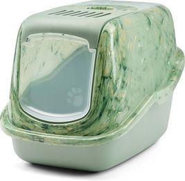 Produktbild von Savic Katzentoilette Nestor Marble Haubentoilette aus Kunststoff in Amazonasgrün