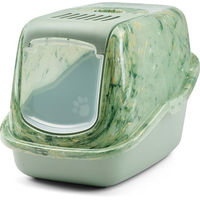 Produktbild von Savic Katzentoilette Nestor Marble Haubentoilette aus Kunststoff in Amazonasgrün