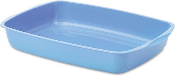 Savic Katzentoilette offene Schalentoilette aus Kunststoff für Kitten in Blau und Rosa – Bild 1 von 2