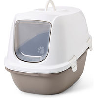 Produktbild von Savic Katzentoilette Reina Jumbo Haubentoilette aus Kunststoff Grau Weiß