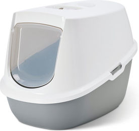 Savic Katzentoilette Robin Haubentoilette aus Kunststoff Grau Weiß – Bild 1 von 9