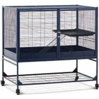 Produktbild von Savic Kleintierkäfig Royal Suite XL für Frettchen Ratten und Chinchillas in Blau mit Rollen